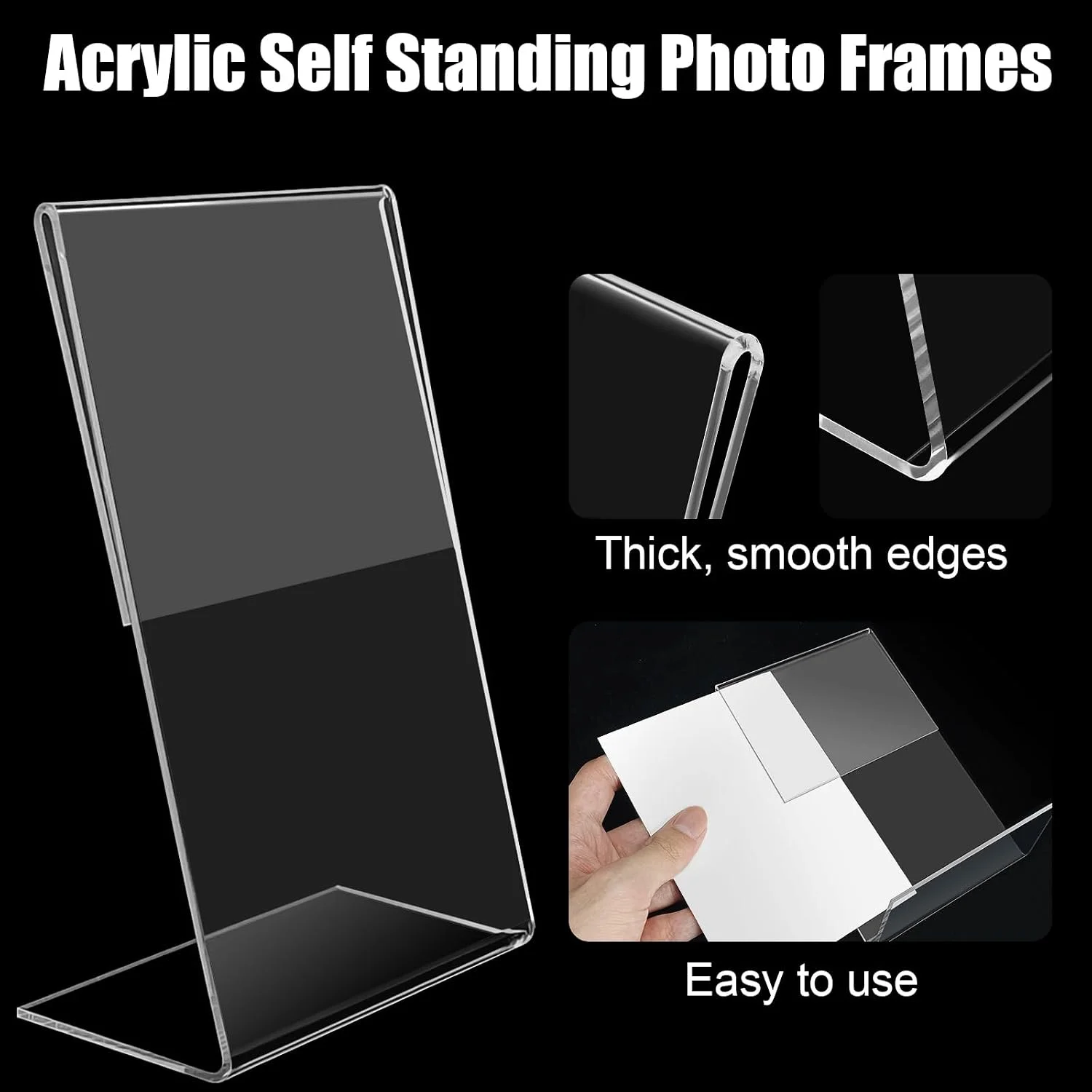 8 Pcs 4x6 Inch Clear Acrylic Photo Frame Scratch-Resistant & Multi-Scene Styling Frame Display Pictures for Home - Image 4